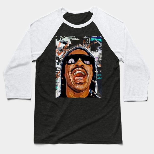 Stevie wonder pop art Baseball T-Shirt by PrintstaBee